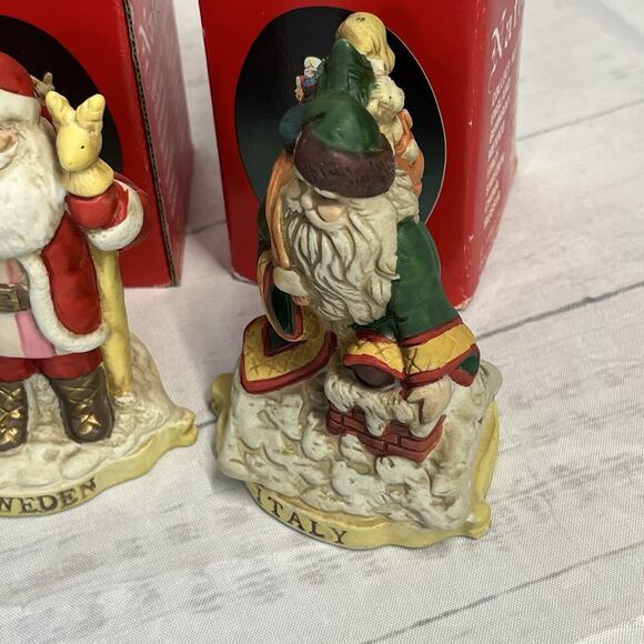 Santas of the Nations Lot of 6 Hand Painted Porcelain Figurines w/ Boxes 1991 - Picture 9 of 16